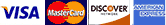 Visa, MasterCard, Discover, American Express